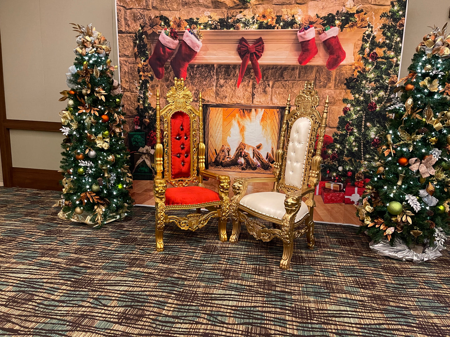Mr. and Mrs. Claus Throne chair rental