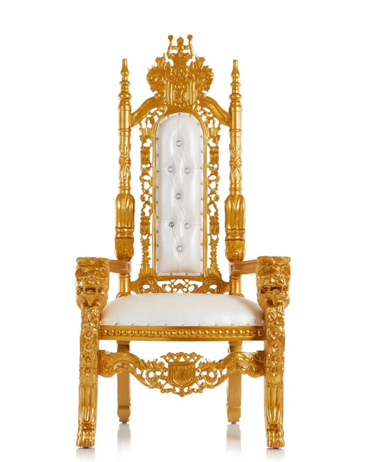 Gold and white king David Throne chair