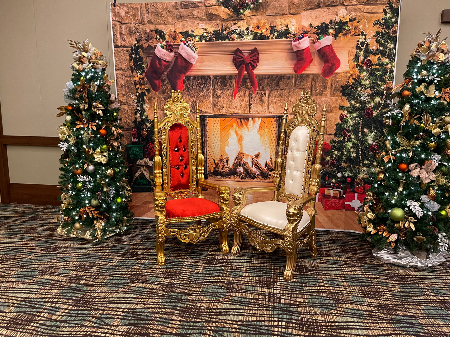 Mr. and Mrs. Claus Throne chair rental
